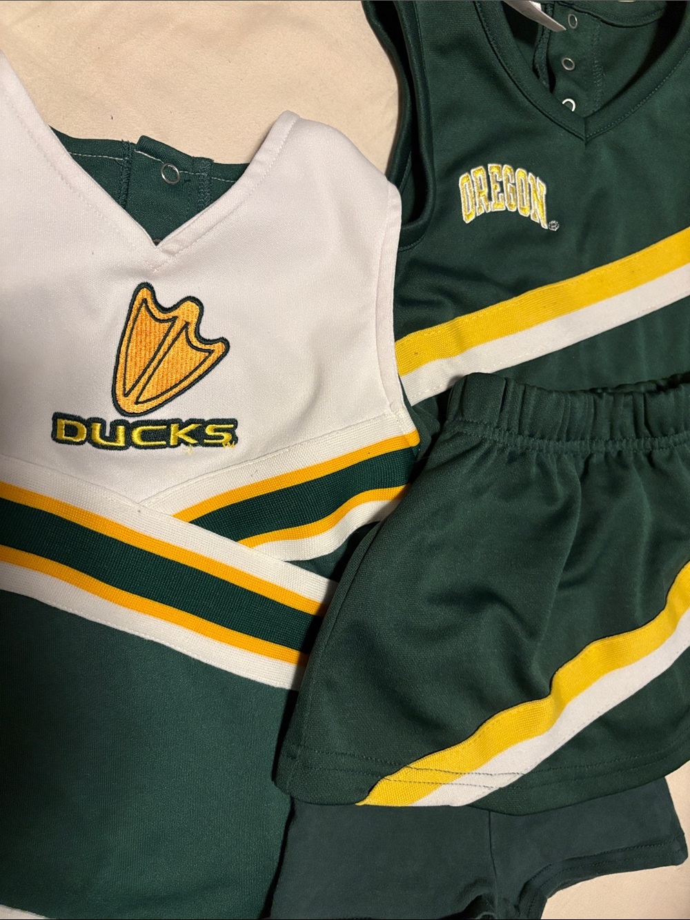 OREGON DUCKS Toddler 4-Piece Cheerleading Outfits 18 Months-2T